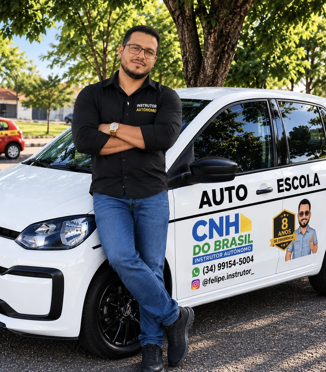 Felipe, instrutor de trânsito autônomo